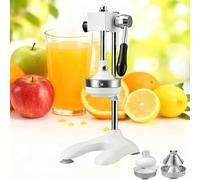 Spremiagrumi Manuale A Mano, Spremiagrumi Portatile Arance E Limoni, Spremiagrumi Manuale Professionale Limoni, Sistema- Boost Con Ingranaggio Meccanico, Ventosa Bionica Polpo, Base Stabile White