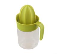Spremiagrumi manuale da 19 cm, spremiagrumi a leva in plastica e vetro | Azione a leva manuale, non necessita di elettricità, in qualsiasi momento, vetro in plastica, dimensioni 19 x 11,9 cm
