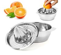 Spremiagrumi manuale in acciaio inox spremi limone diametro 13,8 cm lavabile in
