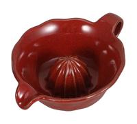 Spremiagrumi Manuale in Ceramica per Arance, 200ml Rosso | Manico e Beccuccio, Superficie Liscia, Formato Compatto, per Agrumi, Uso Quotidiano e Servizio