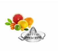 Spremiagrumi Manuale in Vetro con Manico e Beccuccio - Estrattore per Limone, Lime e Arancia - Trasparente Lavabile in Lavastoviglie - 13,5 cm