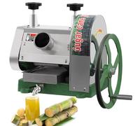 Spremiagrumi manuale per canna da zucchero, in acciaio inox, 3 rotoli, con coltelli per sbucciare e manovella, per estrazione di canna da zucchero, zenzero e sorgo dolce