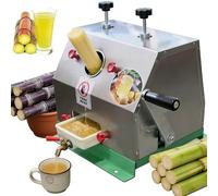 Spremiagrumi manuale per canna da zucchero, in acciaio inox, 3 rulli, alta resa, non richiede elettricità, ideale per bancarelle, mercati, uso domestico e cucina