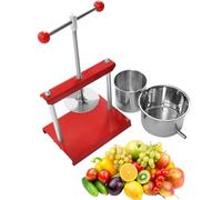 Spremiagrumi manuale per frutta in acciaio inossidabile 2/3/6 l, pressa manuale per vino, frutta, erbe aromatiche, tintura di formaggio, 2 botti in acciaio inossidabile, per uso domestico e all'ap 3L