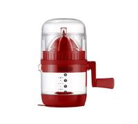 Spremiagrumi manuale, spremi frutta a mano, con base a ventosa, per utensili da cucina arancione e limone (rosso)