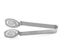 Spremiagrumi per bustine di tè in acciaio inossidabile e pinze multiuso per uso in cucina, per spremere bustine di tè, servire pane, grigliare e maneggiare cibi delicati, argento 13,8 cm (argento)