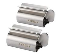 Spremiagrumi per dentifricio, set di 2 rulli per spremere dentifricio, supporto per tubo in metallo per dentifricio XYKEEY