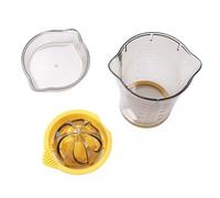 Spremiagrumi Portatile in Plastica per Arancia Limone con Guida Succo Trasparent