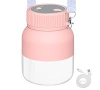 Spremiagrumi ricaricabile, 800 ml, con lama per schiacciare il ghiaccio, senza fili, per frullati, frullati proteici, estratti vegetali a casa, palestra, cucina, viaggi, rosa