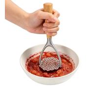 Spremiapatate per patate | con manico in legno a doppio arco | schiacciapatate schiacciapatate | Per avocado, banane, carote, frutta tenera e verdura, casa, cucina quotidiana