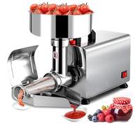 Spremitore Commerciale Elettrico di Pomodoro, Macchina per Salsa in Acciaio Inossidabile da 450W con Grande Imbuto, Pressa per Alimenti e Macchina per Macinare per Fare Passata di Pomodoro, Marmellata