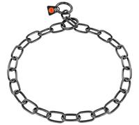 SPRENGER Collare Maglia Media ( Ovalino ) Acciaio Inox Nero 3 mm , 54 cm