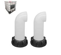 Sprießen 2 PCS Tappo valvola del Tubo Ugello,Valvola IBC, per Serbatoi d'Acqua IBC(Bianco)