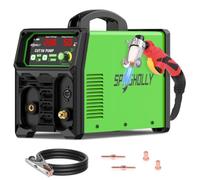 SPRIGHOLLY Taglierina al plasma con compressore e pompa d'aria integrati, inverter IGBT 50A digitale 230V, modalità 2T/4T, accensione HF, taglio max 12 mm, per metalmeccanica e hobbista