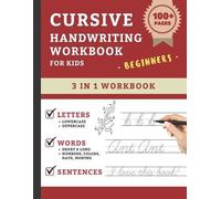 Sprightly Kid Press Cursive Handwriting Workbook For Kids Beginners (Tascabile)