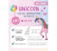 Sprightly Kid Press Unicorn Cursive Handwriting Workbook for Kids (Tascabile)