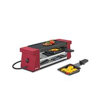Spring 3037003001 Raclette 2 Compact con Piastra in Alluminio, Acciaio Inossidabile, Rosso