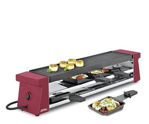 Spring 3039003001 Raclette 4 Compact con piastra in alluminio, Ghisa, rosso