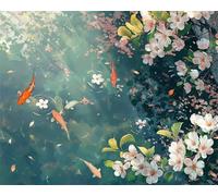 Spring 500 Piece Jigsaw Puzzles for Adults, Colourful, Challenging & Brainteasing Adult puzzles 500 Pieces Pond Flowers, Fun jigsaws for The Whole Family 20x15 inch