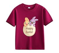 Spring and Autumn New Fashionable Cute Print Comfortable Version of The Girls Printed T Shirt Blusa Girl Baby, Colore: rosso, 8-9 Anni