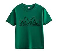 Spring and Autumn New Fashionable Cute Print Comfortable Version of The Girls Printed T Shirt Shirt Girls 74, Verde menta, 12-13 Jahre
