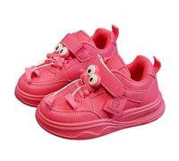 Spring and Summer Children and Infants Toddler Shoes Boys and Girls Floor Sports Flat Soles Light and Comfortable Solid Color Hook Loop Scarpe da ginnastica per bambini, taglia 31, rosa intenso, 33.5