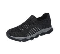 Spring and Summer Sports Shoes Traspirante Sneaker Flat Bottom Leggere, Large, Scarpe da Corsa Off Walking, Light Solid Color Simple Casual Style Uomo Scarpe estive, Nero , 36 EU