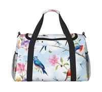 Spring Birds and Blossoms - Borsone da viaggio impermeabile, compatto, per sport, palestra e fine settimana, per uomini e donne