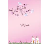 Spring Blossom Ruled Notebook with Cute Bunnies - Floral and Nature-Inspired Journal for Writing, Notes, and Sketching