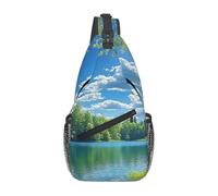 Spring Blue Skies And Sunshine, borsa a tracolla da pesca all'aperto borsa a tracolla da viaggio zaino a tracolla per uomo escursionismo zaino