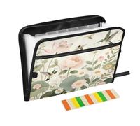 Spring Botanical Birds Fisarmonica File Organizer 13 Tasche Espandibile Cartella File con Etichette Bill Ricevuta Documenti