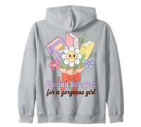 Spring Bouquet for a Gorgeous Girl Book Lover Felpa con Cappuccio