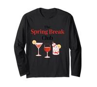 Spring Break Club Cool Cocktail Drink Grafico Vibes Tropicali Maglia a Manica