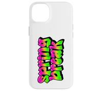 Spring Break Graffiti Verde Rosa Vacanza Viaggio Crociera Spiaggia Custodia per iPhone 14 Plus