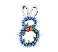 Spring Bunny Door Wreaths, Bunny Wicker Wall Decorations, Artificial Floral Wreath for Home Living Room Bedroom Kitchen Entryway Fireplace Wedding Party Family Gathering Seasonal Decoration