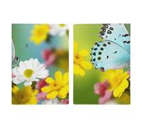 Spring Butterfly - Custodia per passaporto da viaggio, con scomparti per carte di credito e carta d'imbarco, organizer per documenti d'identità di famiglia (20 x 13 cm)