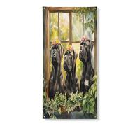 Spring Cane Corso Dog Copertura per porta esterna 91,2 x 182,9 cm, per finestra in vaso, Cucciolo, Porta anteriore e posteriore, Striscione per ingresso e uscita, Decorazione divertente per animali