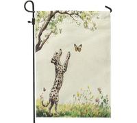 Spring catahoulas - Bandiere da giardino con cane leopardato, 30,5 x 45,7 cm, double face, per esterni, divertente dipinto a olio, bandiere verticali standard per casa, cortile, cortile, prato