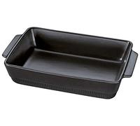 Spring Chalet - Pirofila rettangolare, 40 x 24 cm, colore: Nero