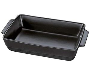 Spring Chalet - Pirofila rettangolare, 40 x 24 cm, colore: Nero