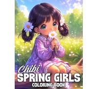 Spring Chibi Girls Coloring Book: Charming Friends Coloring Pages featuring Magical Holiday Scenes for All Ages Fun And Relaxation