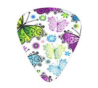 Spring Colorful Butterfly Il plettro per chitarra, per chitarre acustiche, elettriche, bassi - tocco naturale, confezione da 12, multicolore.