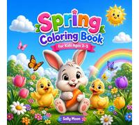 Spring Coloring Book for Kids Ages 3-5: Cute Animals, Flowers, Easter Eggs and Fun Spring Scenes for Toddlers and Preschoolers