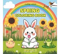 Spring Coloring Book for Kids Ages 4-8: 48 Big & Bold Pages Featuring Cute Animals, Flowers, and Spring Fun
