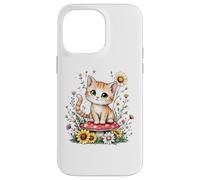Spring Cottagecore Flowers Orange Tabby Kawaii Kitty da donna Custodia per iPhone 14 Pro Max