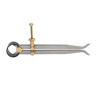 Spring Divider | Heat Quenched Carbon Steel & Brass Construction | Flat Leg Caliper for Mechanical Scribing/Leather Making | 100mm 150mm 200mm Sizes (150MM)