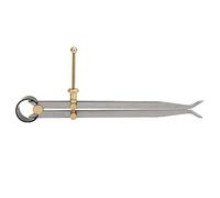 Spring Divider | Heat Quenched Carbon Steel & Brass Construction | Flat Leg Caliper for Mechanical Scribing/Leather Making | 100mm 150mm 200mm Sizes (200MM)