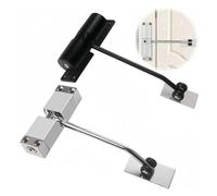 Spring Door Close - Automatic Self-Closing Device for Furniture & Interior Doors, Adjustable Tension Converter for Hinged Doors (Round-Black)