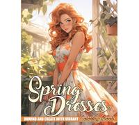Spring Dresses Coloring Book: Trendy Floral Fashion Coloring Pages with Artistic Springtime Designs for All Ages Stress Relief And Relaxation