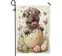 Spring Easter Cane Corso Dog Fun Cute Eggs Puppy Pattern Bandiera Stagionale Bandiera Vacanza Decorative Bandiere Per Interni Dormitorio Soggiorno 30X45Cm